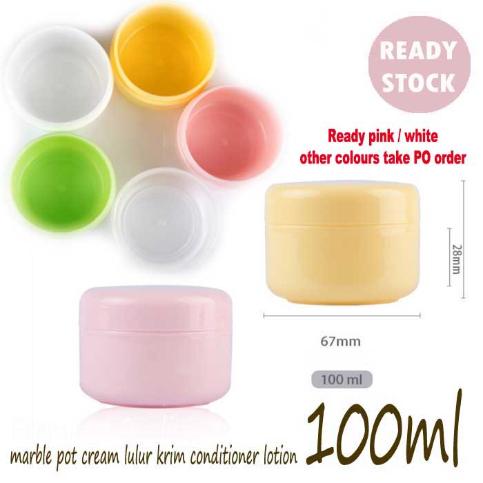 Pot Lulur 100 gram Pot Cream Jar 100ml Tempat Krim Lotion Gel 100 ml Wadah Kosmetik Plastik PP 100gr