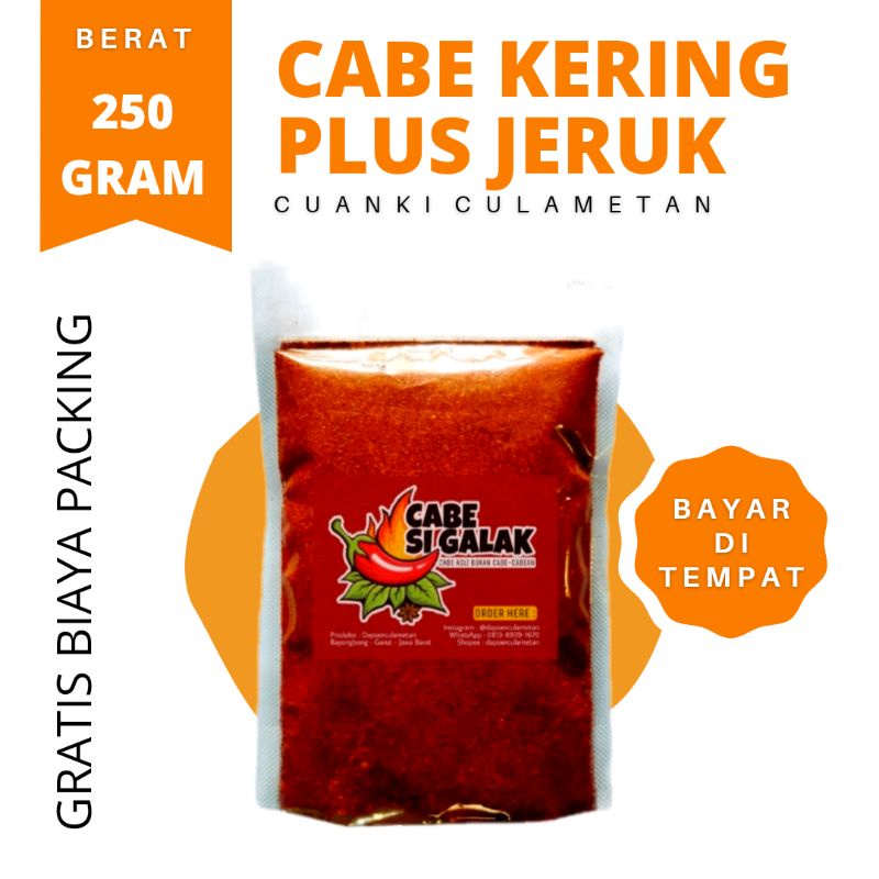

cabai kering aroma jeruk