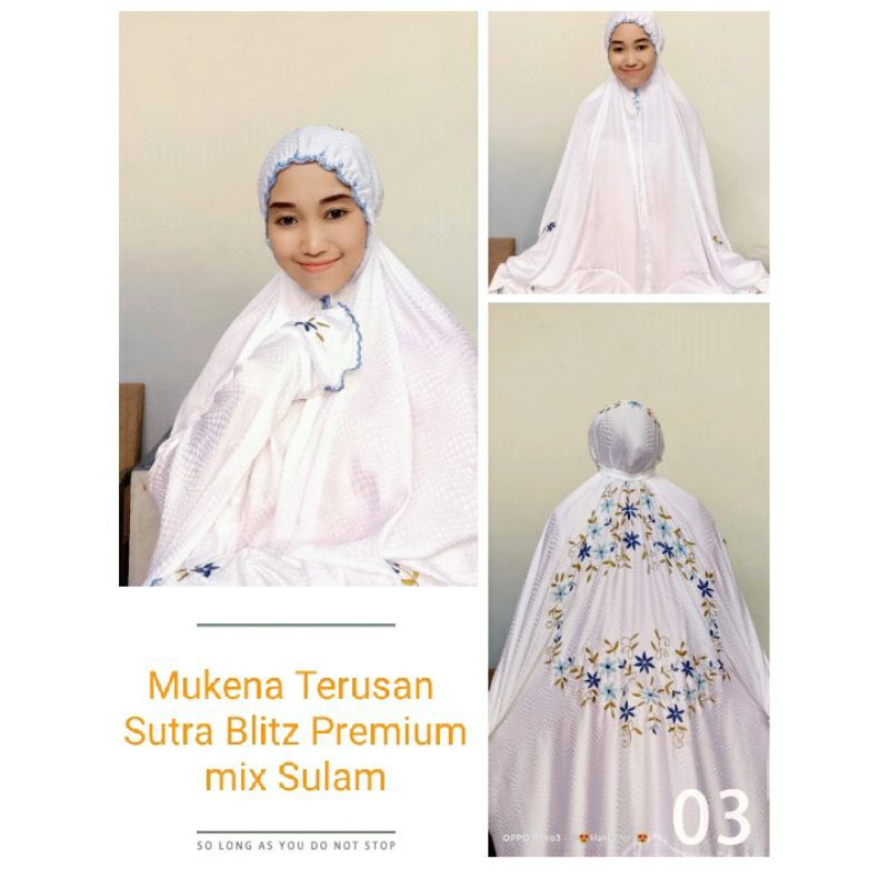 MUKENA TERUSAN SUTRA BLITZ PREMIUM VARIASI SULAM