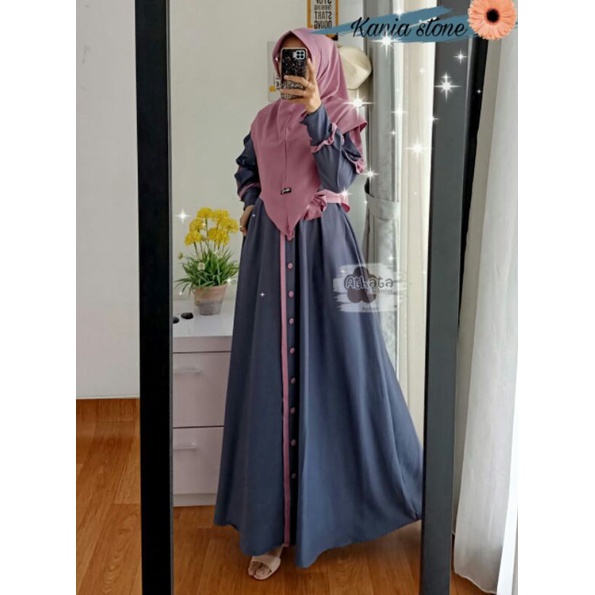 gamis kania set syari premium