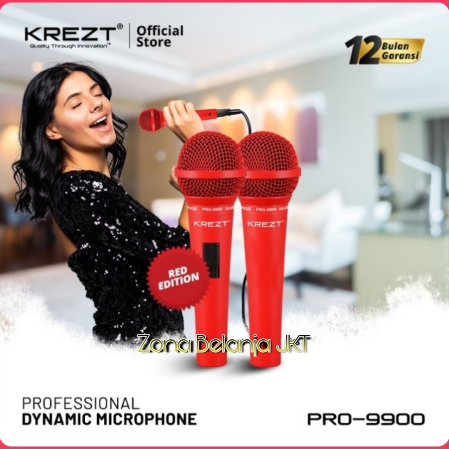 Microphone Mic Kabel KREZT PRO 9900 RED SERIES ORIGINAL