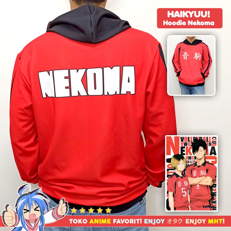 Jaket Hoodie Anime Haikyuu Nekoma High School Volleyball Team