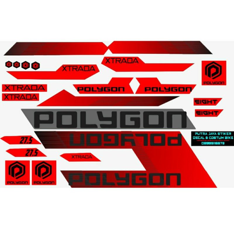 Decal sticker sepeda XTRADA 8.TERMURAH .TERBIKE