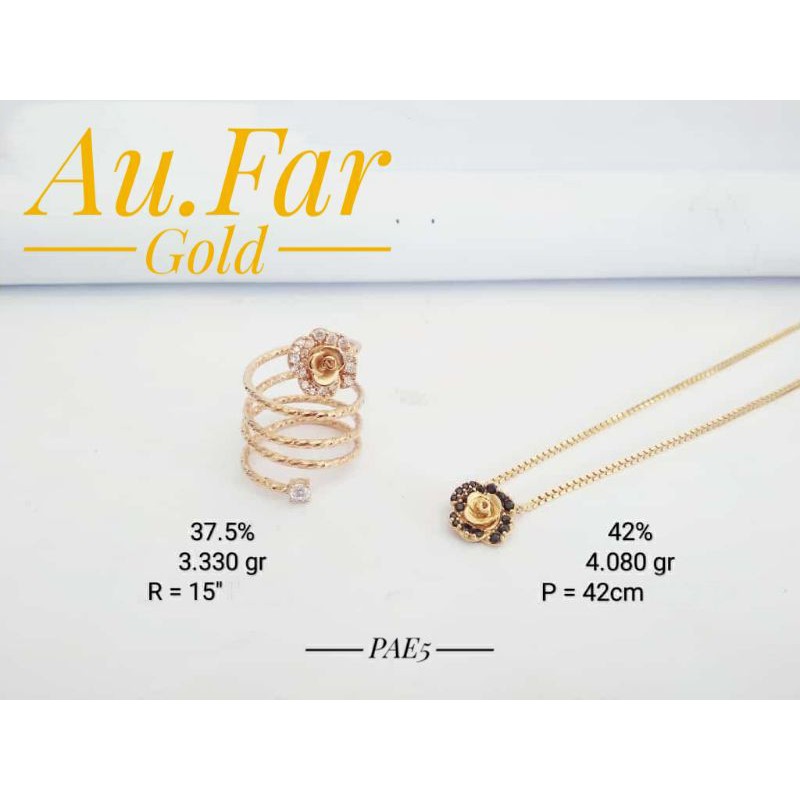 Fashion Aksesoris Wanita Perhiasan Wanita Cincin Emas Kadar 375 Dan Kalung Emas Kadar 420