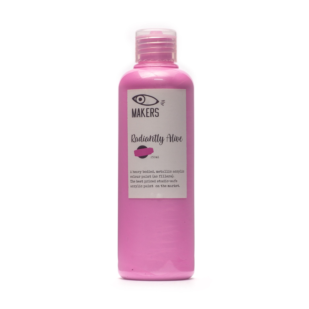 

Makers Metallic Acrylic Paint - Radiantly Alive 250ml by MAKERS