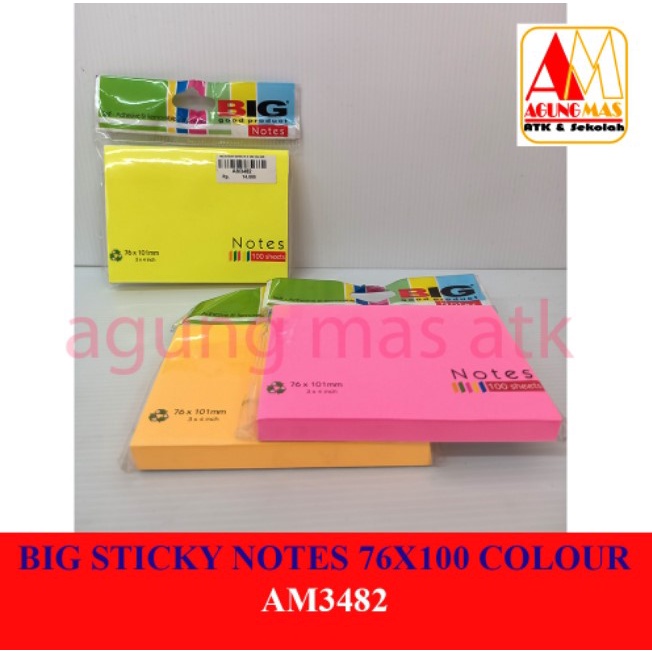 

BIG STICKY NOTES 76X100 COLOUR