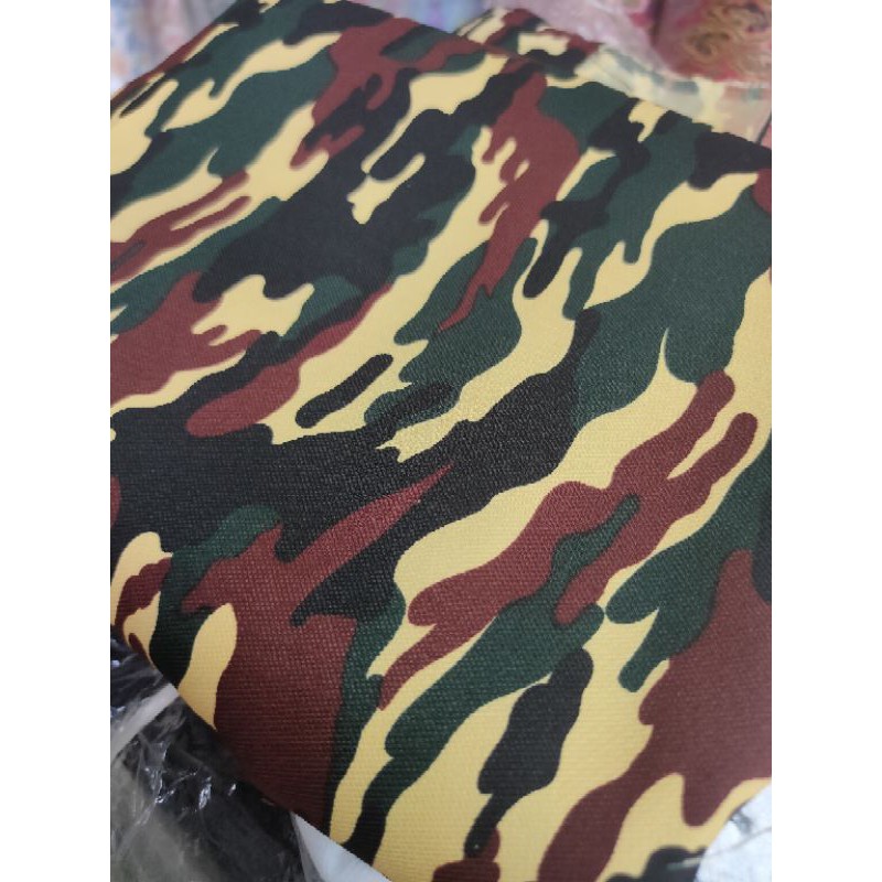 BAHAN KAIN LORENG SILK TEBAL/BAHAN KAIN KAOS MOTIF LORENG/KAIN SEMI KAOS METERAN TEBAL(YARD)