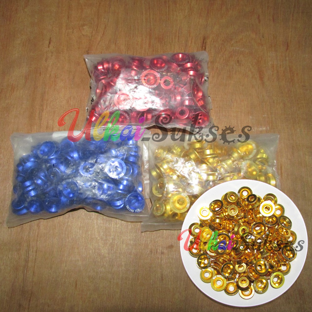 Monel Ring Baut l Variasi Aksesoris Model Mangkok Monel Baut Motor Bahan CNC Ring 10 Isi 20Pcs Universal Murah