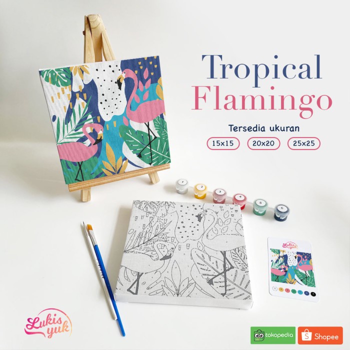 

Produk Terbaru Paint By Numbers Kit - Tropical Flaminggo - Painting Kit - By Lukisyuk