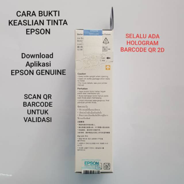 PAKET TINTA EPSON ORIGINAL 003 L1110 L3100 L3101 L3110 L3150 4 WARNA