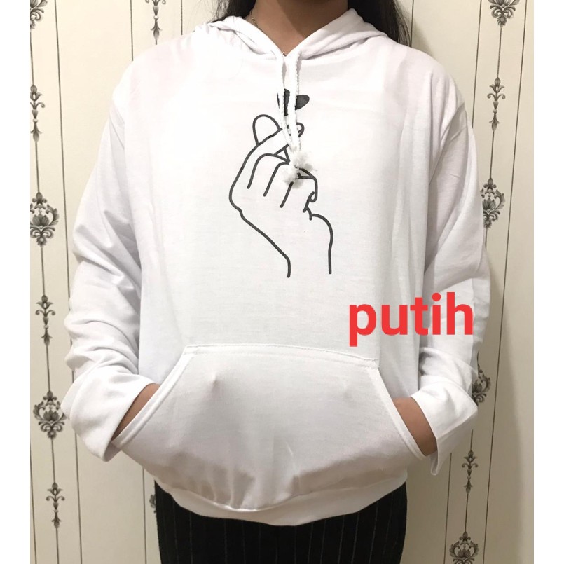 (BISA COD) sweater wanita/hoodie wanita sarangheyo-5