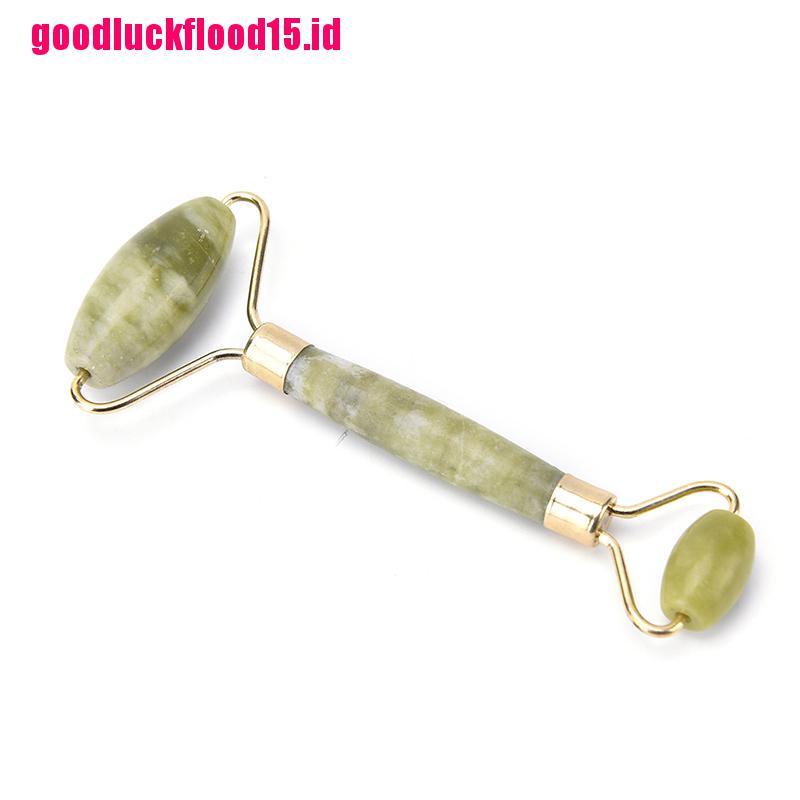 {LUCKID}Natural Jade Guasha Facial Beauty Massage Tool Jade Roller Face Thin massager