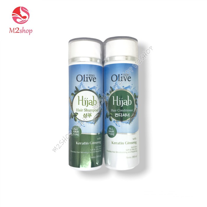 [2in1] PAKET OLIVE HIJAB SAMPO + CONDITIONER HIJAB SHAMPO ampuh dalam 14 hari menyuburkan rambut