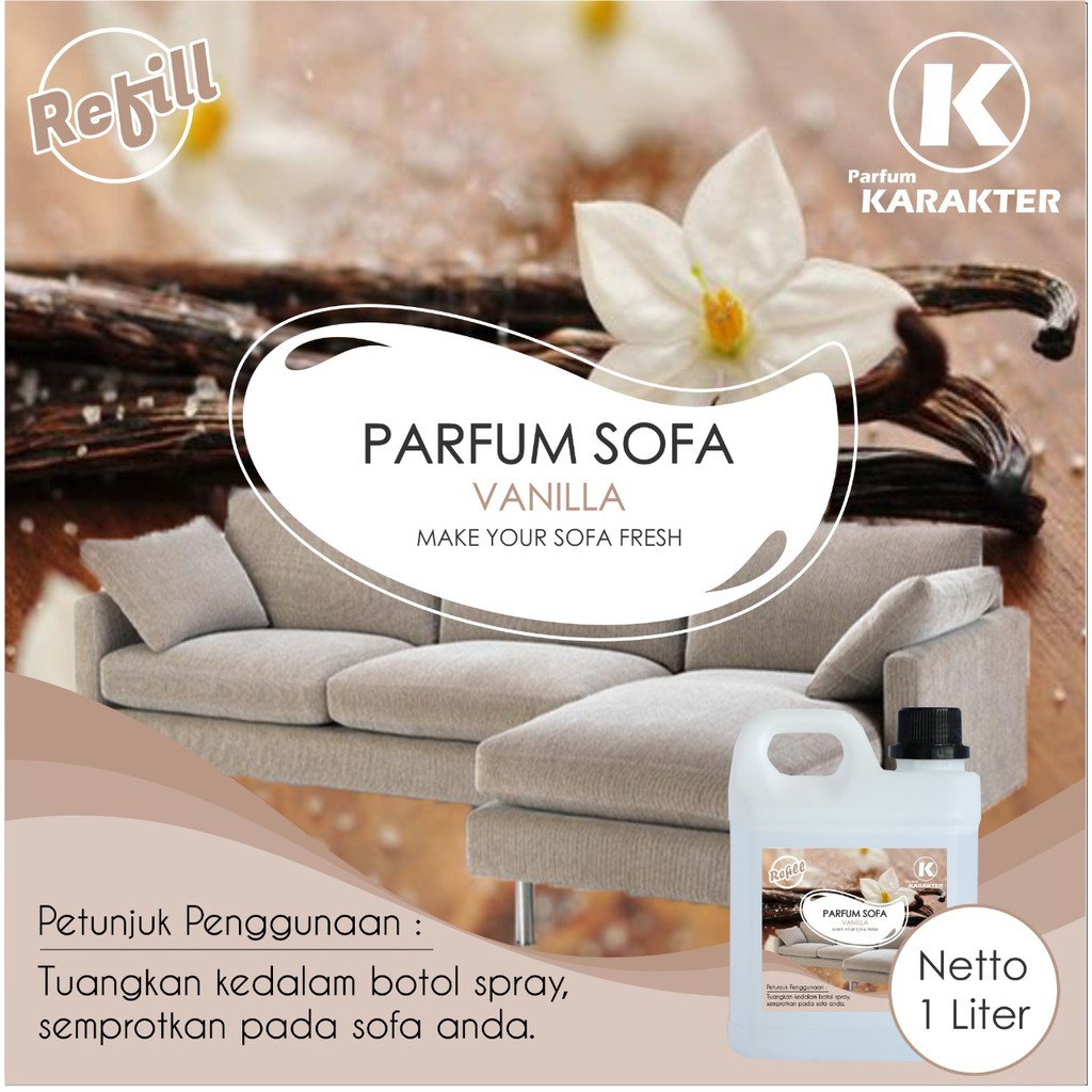 Parfum Sofa Aroma VANILA | Bibit Parfum Import Wangi &amp; Tahan Lama | Kemasan Refil 1 Liter | Bisa Cod | Terlaris