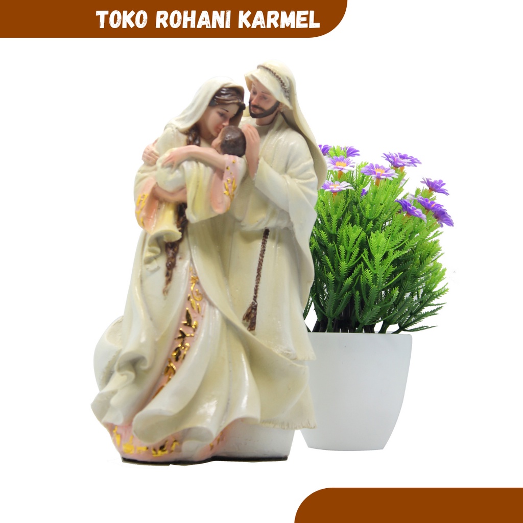 PATUNG KELUARGA KUDUS EKSLUSIF 23 CM / PATUNG KELUARGA KUDUS SWEET / PATUNG YESUS MARIA YOSEP / PATU