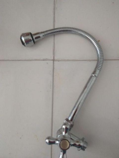 Kran Air Cuci Piring Leher Angsa Tembok Fleksibel Sk00375g