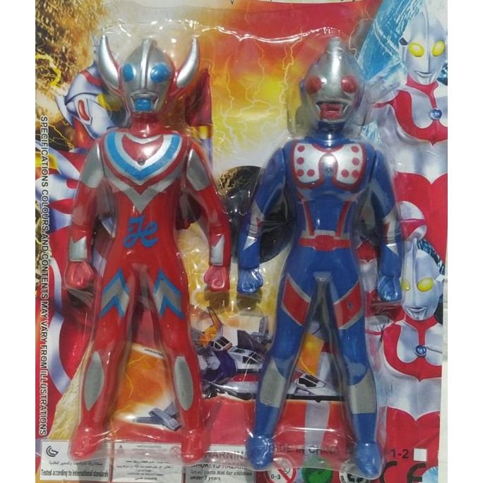 Robot Ultramen Mainan Anak Super Ultraman isi 2pc,Mainan Anak Laki Laki Ultramen merah Ultraman Biru