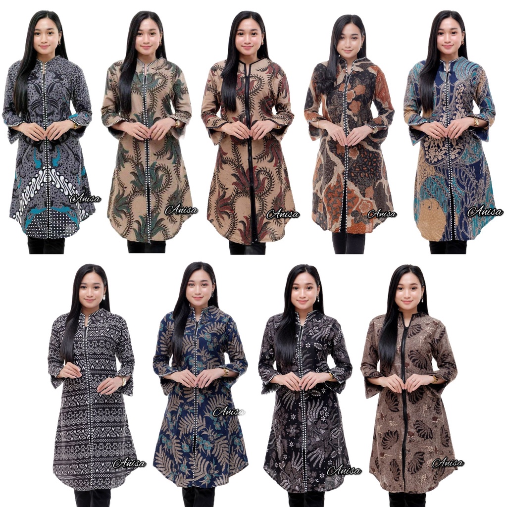Baju Batik Wanita Atasan Tunik Atasan Batik kintamani Batik Kantor Pesta Kondangan Batik Rezz Art
