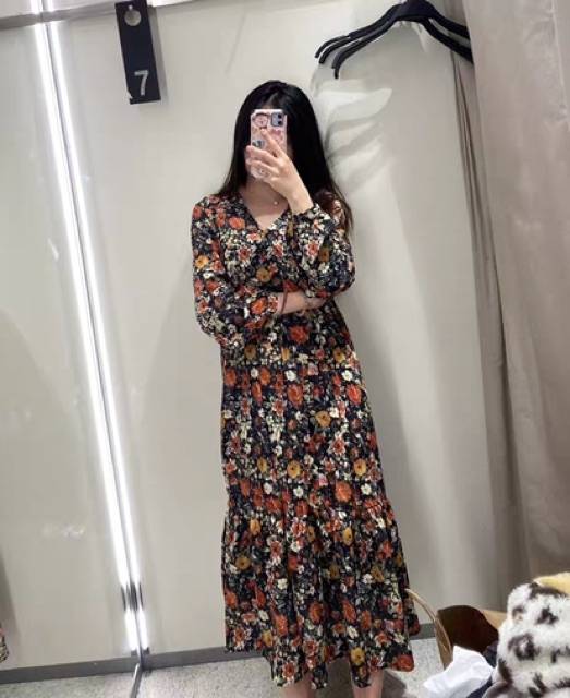 dress maxi fashion  wanita  import  Shopee Indonesia