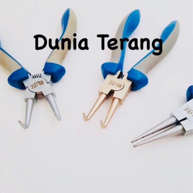 Tang Ring Per BLITZ Gg Karet Circlip Pliers Snapring Lurus Bengkok Buka Tutup - Snap Ring Veer