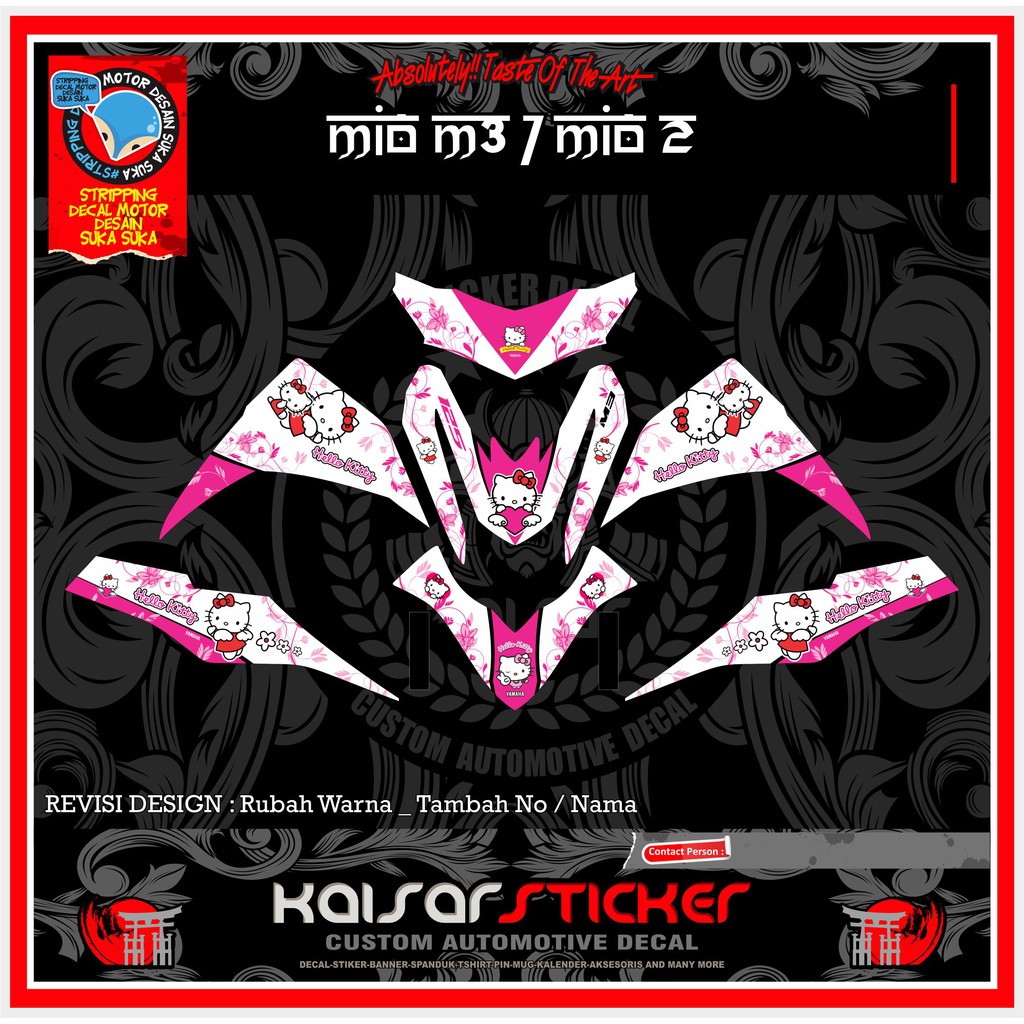 DECAL STIKER MIO M3 - MIO Z HELLO KITTY FULL BODY