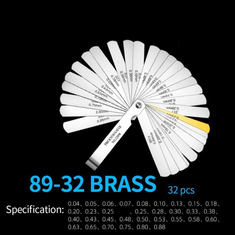 Feeler Gauge 32 Blades/Metric Imperial Gapped Filler Measure/Kit Pengukur Ketebalan