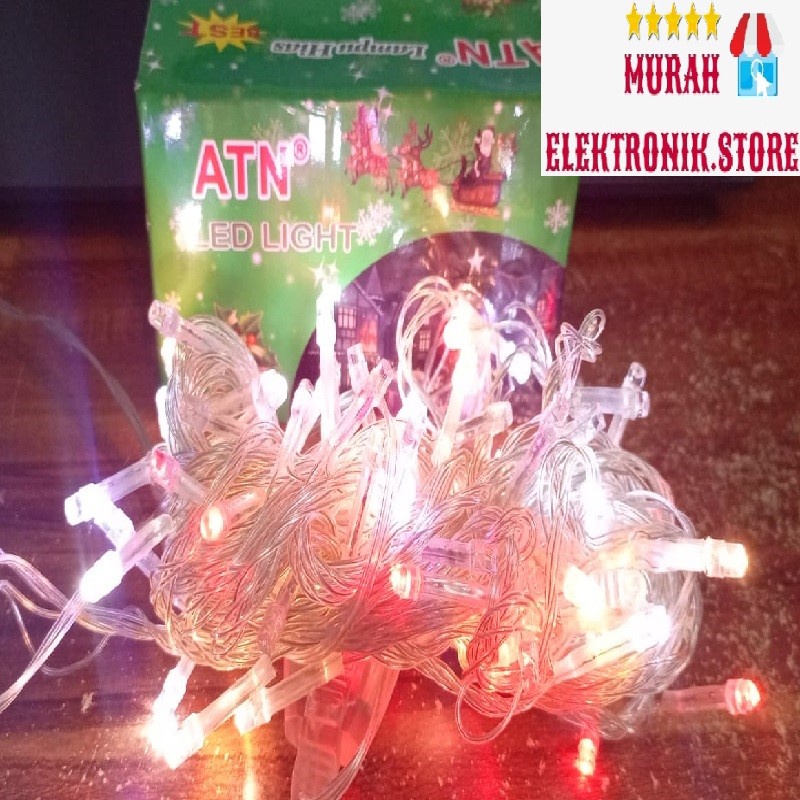 Lampu Tumblr Natal dekorasi 9m warna warni disco Full 40Led Kualitas Terbaik Kabel ATN