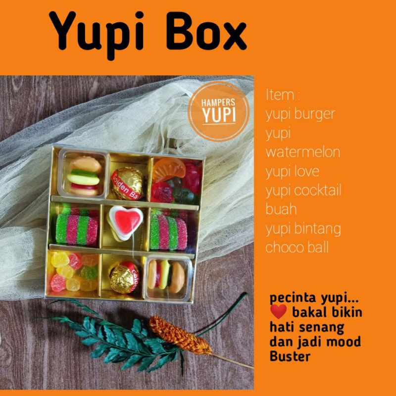 

HAMPERS YUPI BOX SNACK PERMEN YUPI GIFT HADIAH ULTAH UNTUK ANAK-ANAK