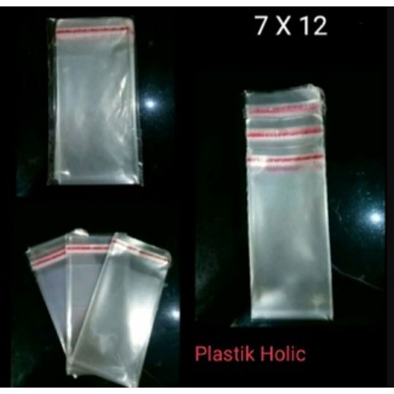

PLASTIK OPP TEBAL 7 x 12cm 30 Micron (0,5) LEM/SEAL PLASTIK KEMASAN ISI 100 PCS