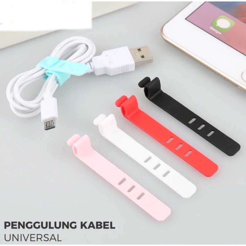 PENGIKAT KABEL PENGGULUNG CABLE BINDER KLIP CABLE CORD HOLDER