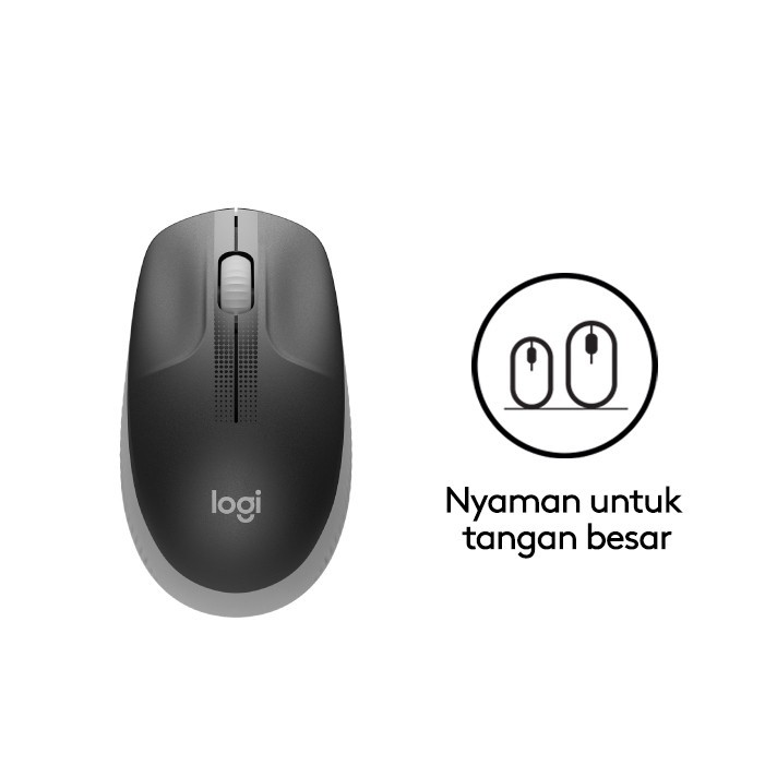 LOGITECH M191 FULL SIZE WIRELESS MOUSE - BLACK - ORIGINAL