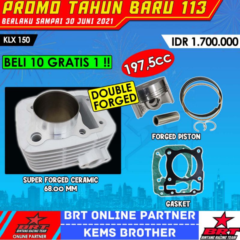 BLOK BRT KLX 68MM TOTAL 197.5 CC