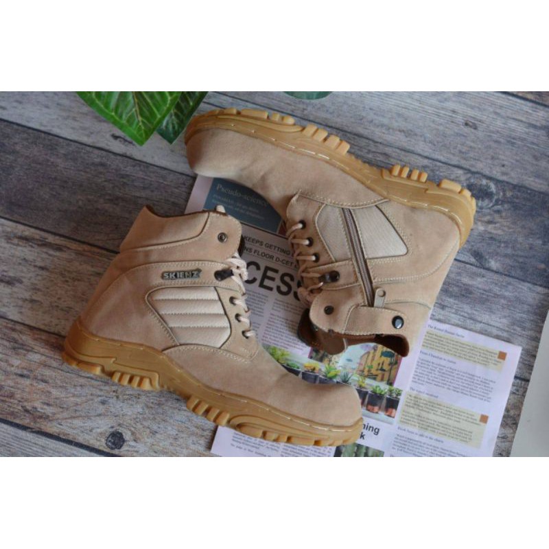 sepatu cordura fashion pria kerja boots safety resleting