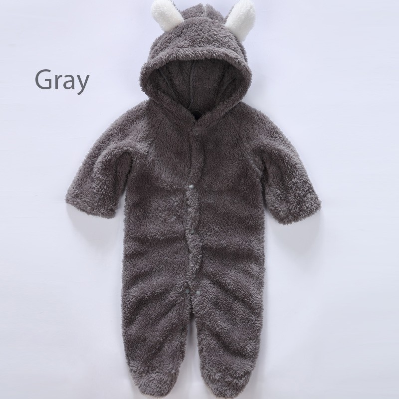 Jumpsuit Bayi Baru Lahir Hoodie Lengan Panjang Bahan Katun Hangat Jaket Baby New Born Kostum