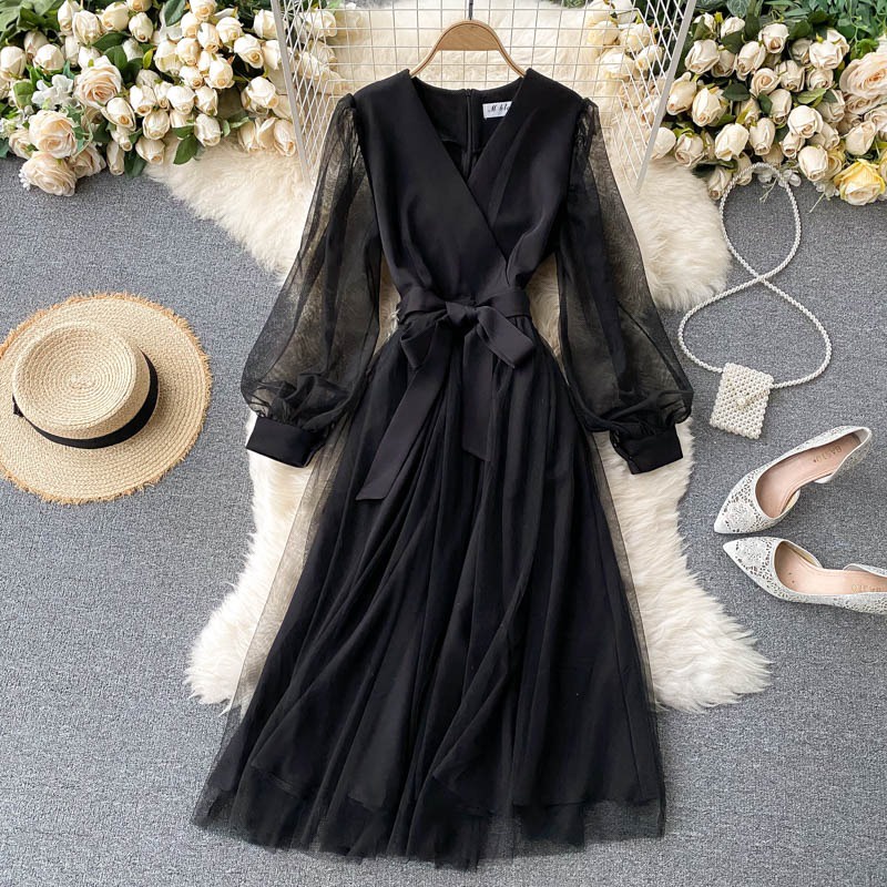 Terbaru Imlek 2022 Natal Baju Cewek [Dress Arsita Ro]Dress Wanita Katun Denim Biru Dongker  Dress An