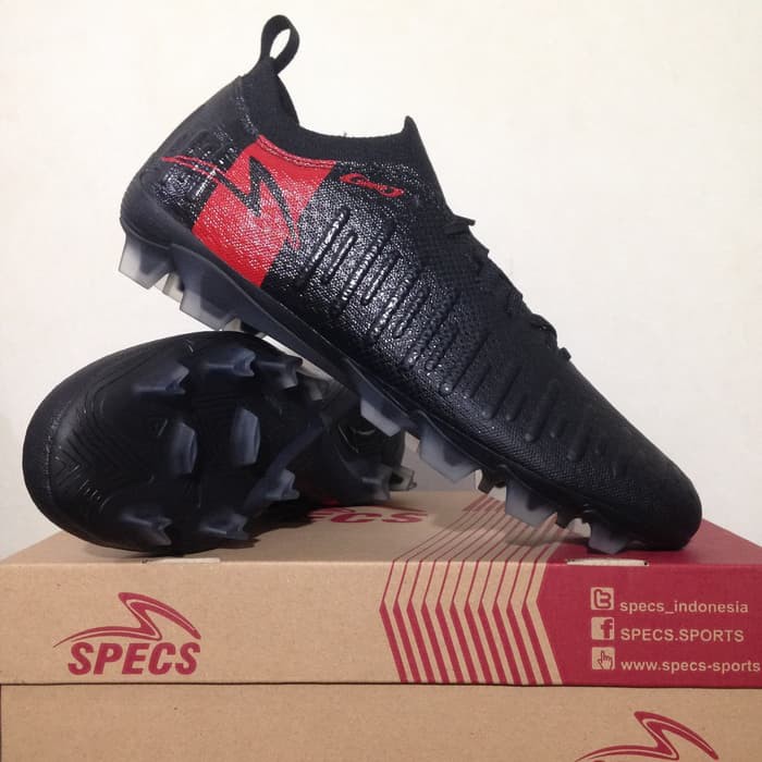 Sepatu Bola Specs Swervo Thunderbolt 19 FG Black Granite