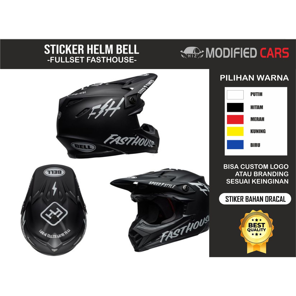 CUTTING STIKER HELM CROSS BELL FASTHOUSE 1 SET HELM SIMPSON HELM BELL