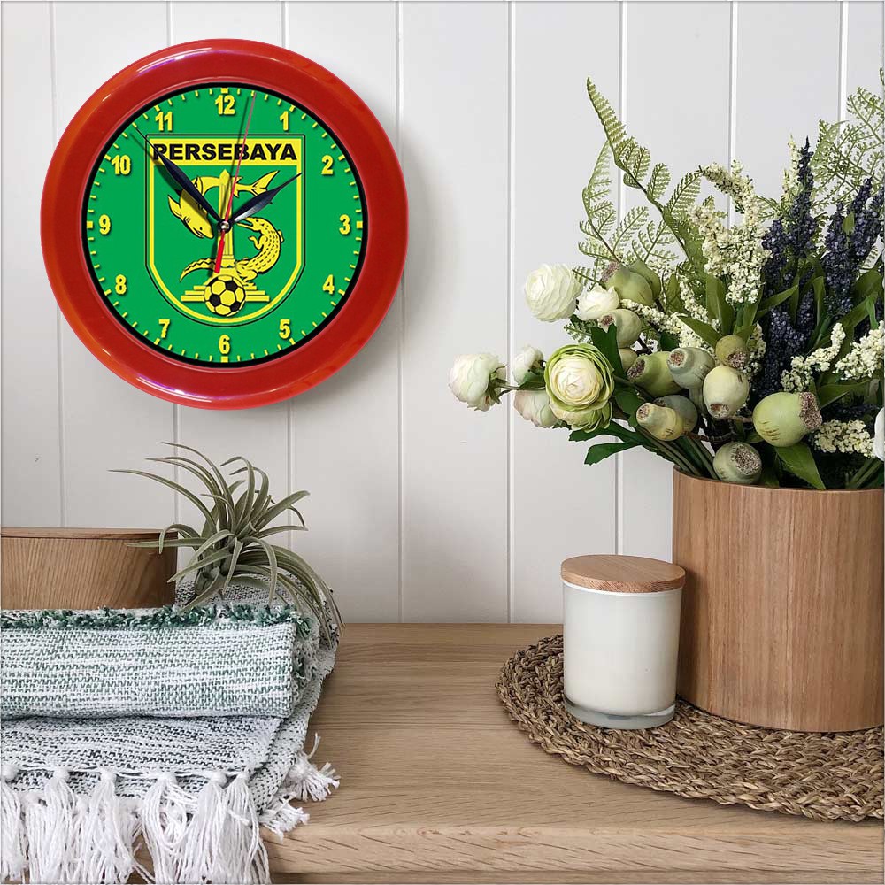 JAM DINDING BONEK PERSEBAYA 1   (DIAMETER 30CM)