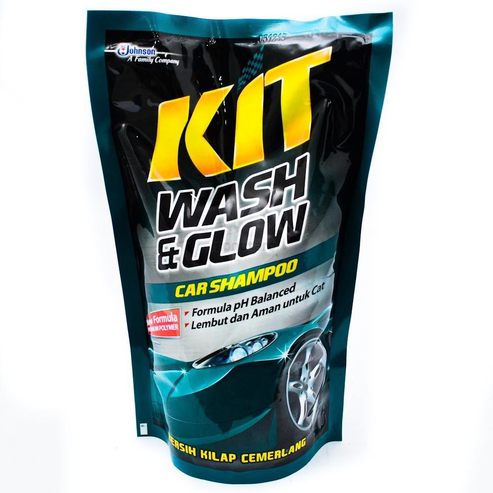 KIT Wash and Glow Car Shampoo Sampo mobil untuk hasil kilat dan bersih kemasan refill 400  DAN 720ml