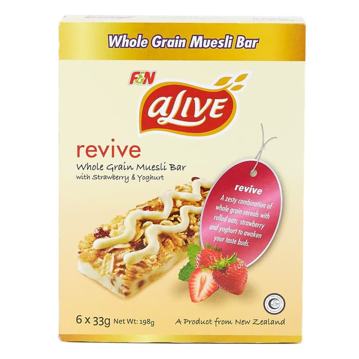

#HANDCARRY Alive Muesli Bar Strawberry & Yogurt 198g - UFOHCR1806