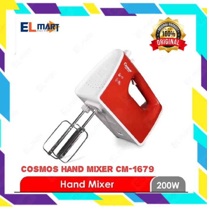 Cosmos Hand Mixer  CM 1679 - CM1679 Pengaduk Pencampur Adonan Mixer Tangan