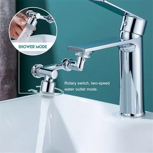 Saringan Sambungan Kran Keran Air Penghemat Air Spiral Shower / Universal 1080' Rotasi Keran Extender Semprotan Kepala Kran Wastafel