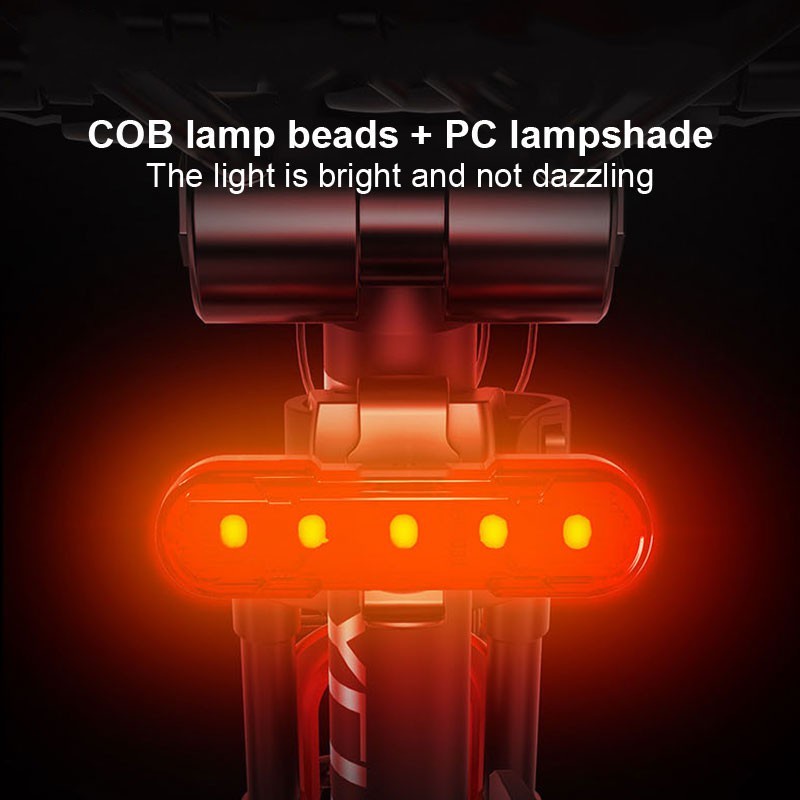 Lampu Belakang Sepeda Gunung Led Cob 4 Mode Anti Air Dengan Charger Usb