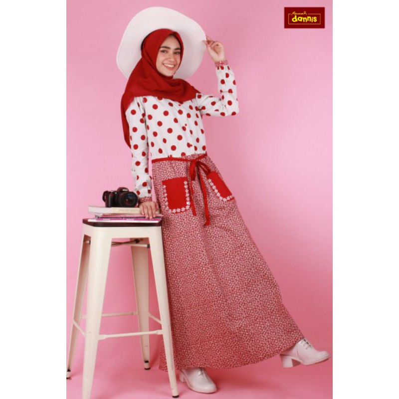 Abaya Dannis Collection Polkadot Ukuran XS | 190103