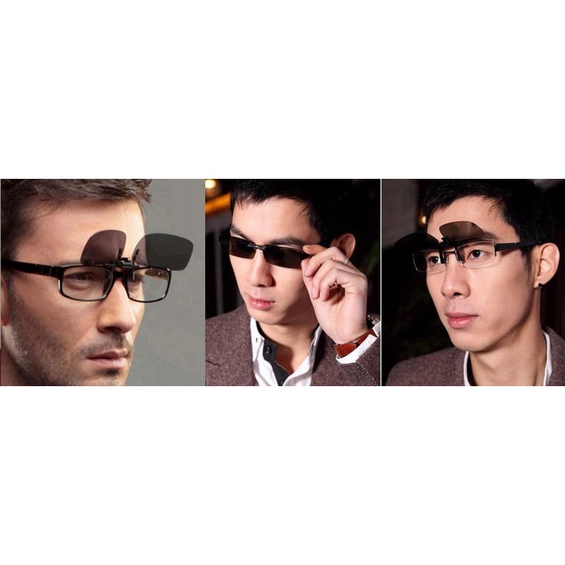Kacamata Klip On Hitam / Kacamata Clip On/ Flip Up Sunglass