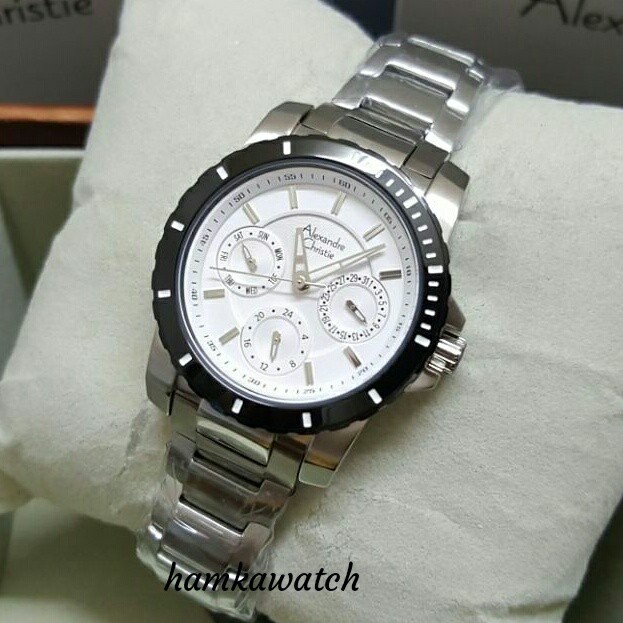 jam tangan / Watch_Id wanita alexander cristie ac6141 silver plat putih