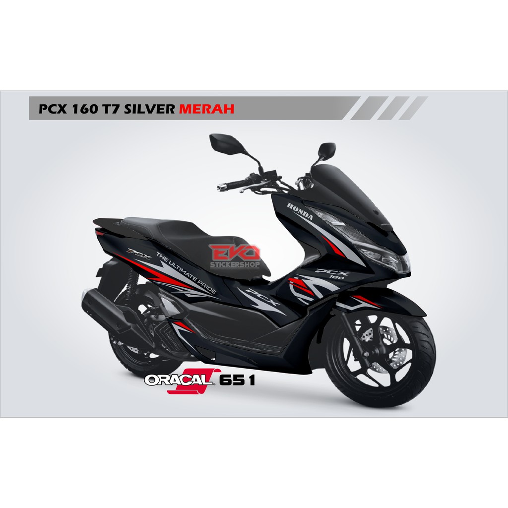 Stiker PCX 160 HITAM Cutting Sticker New Pcx