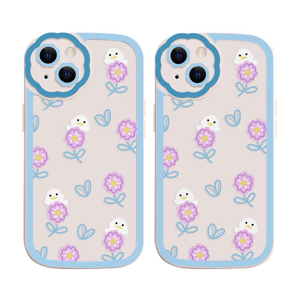 Soft Case Silikon Motif Bunga Untuk iPhone 11 Pro Max 12 Pro Max 13 Pro Max XR X XS Max