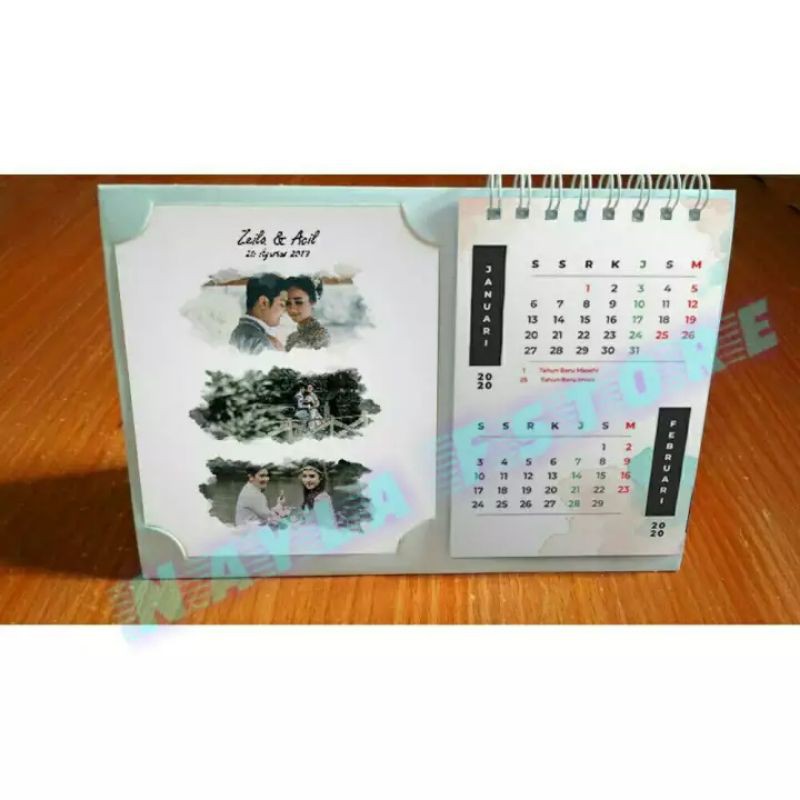 

Kalender Duduk / Meja 2022 Custom photo standing Calendar album foto bebas request TANPA MINIMAL ORDER