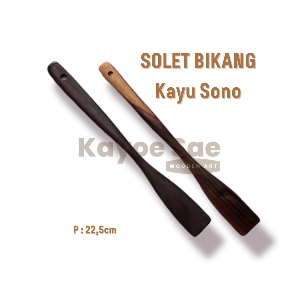 SOLET BIKANG KAYU SONO / SOLET BIKANG / SPATULA BIKANG / SUTIL BIKANG